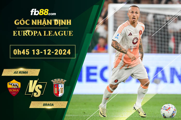 Fb88 soi kèo trận đấu AS Roma vs Braga