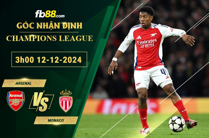 Fb88 soi kèo trận đấu Arsenal vs Monaco