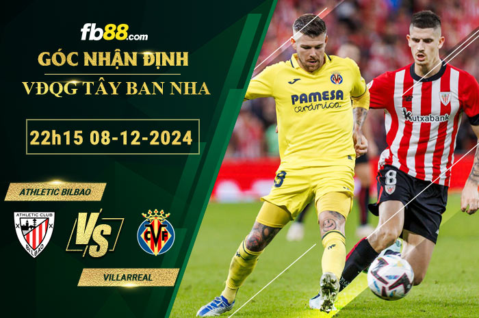 Fb88 soi kèo trận đấu Athletic Bilbao vs Villarreal