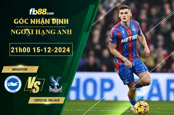 Fb88 bảng kèo trận đấu Brighton vs Crystal Palace