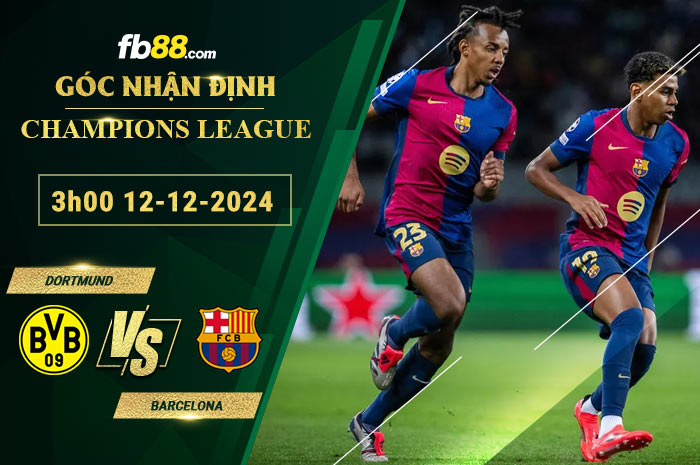 Fb88 soi kèo trận đấu Dortmund vs Barcelona