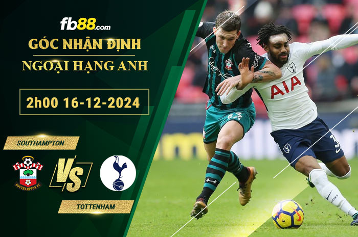 Fb88 soi kèo trận đấu Southampton vs Tottenham