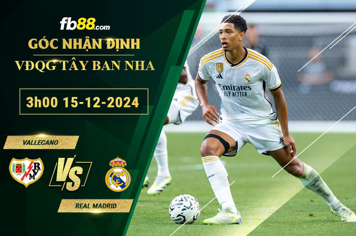 Fb88 soi kèo trận đấu Vallecano vs Real Madrid