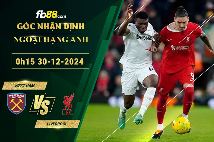 Fb88 soi kèo trận đấu West Ham vs Liverpool