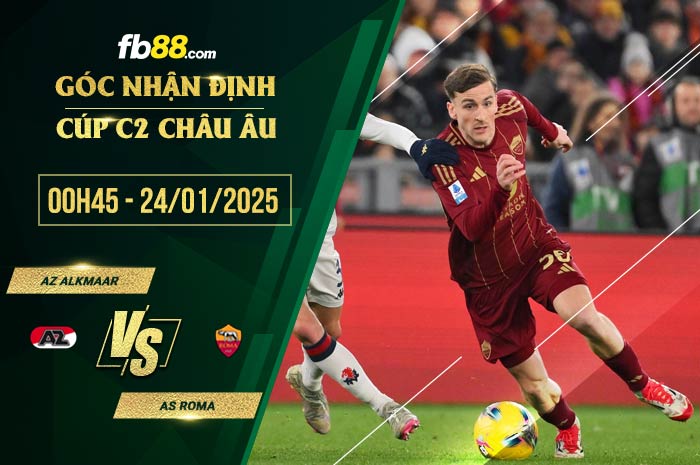 fb88-chi tiết kèo trận đấu AZ Alkmaar vs AS Roma