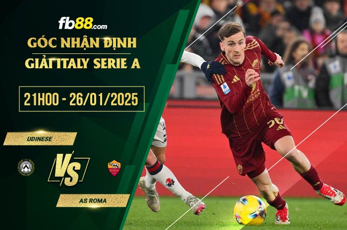 fb88-soi kèo Udinese vs AS Roma