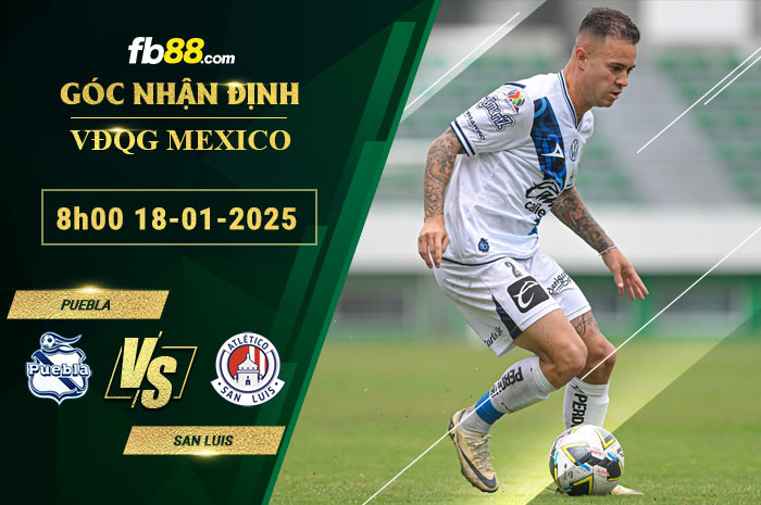 Fb88 soi kèo trận đấu Puebla vs San Luis