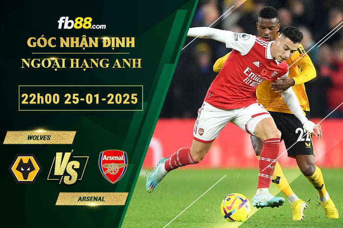 Fb88 soi kèo trận đấu Wolves vs Arsenal