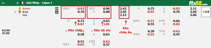 fb88-bảng kèo trận đấu FC Nantes vs Brestois