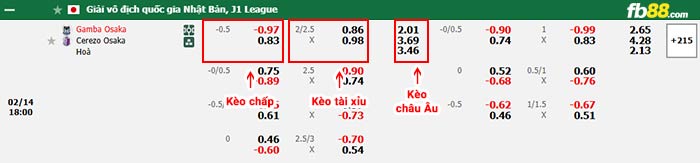 fb88-bảng kèo trận đấu Gamba Osaka vs Cerezo Osaka