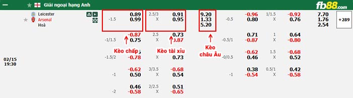 fb88-bảng kèo trận đấu Leicester vs Arsenal