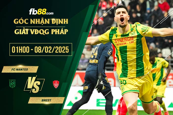 fb88-soi kèo FC Nantes vs Brestois