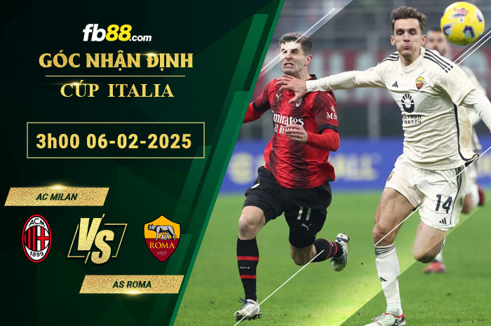 Fb88 soi kèo trận đấu AC Milan vs AS Roma