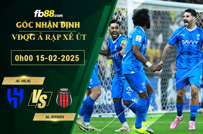 Fb88 soi kèo trận đấu Al Hilal vs Al-Riyadh