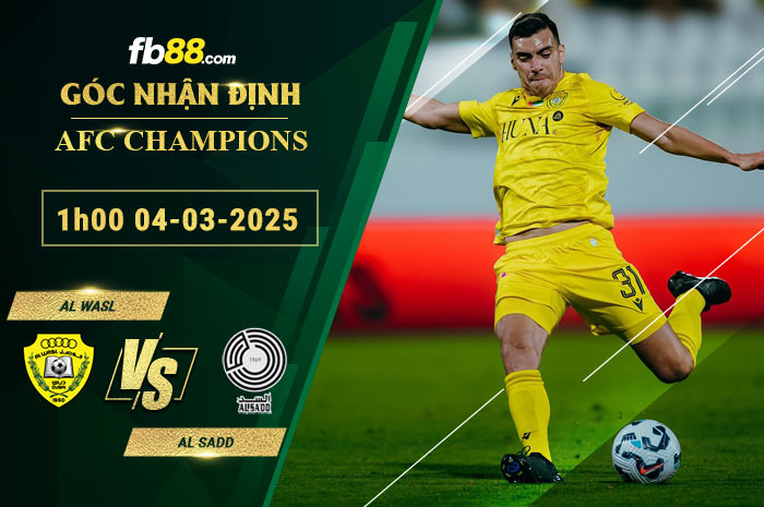 Fb88 soi kèo trận đấu Al Wasl vs Al Sadd