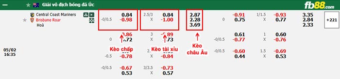 fb88-bảng kèo trận đấu Central Coast vs Brisbane Roar