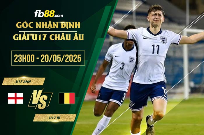 fb88-soi kèo U17 Anh vs U17 Bỉ