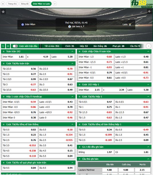 fb88-ty-le-tran-dau-Inter-Milan-vs-Lazio-19-05-2025