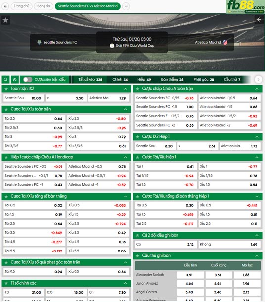 fb88-ty-le-tran-dau-Seattle-Sounders-vs-Atletico-Madrid-20-06-2025