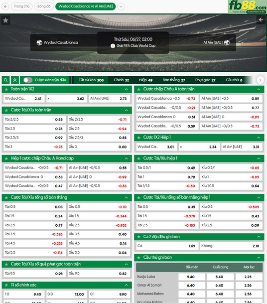 fb88-ty-le-tran-dau-Wydad-Casablanca-vs-Al-Ain-27-06-2025