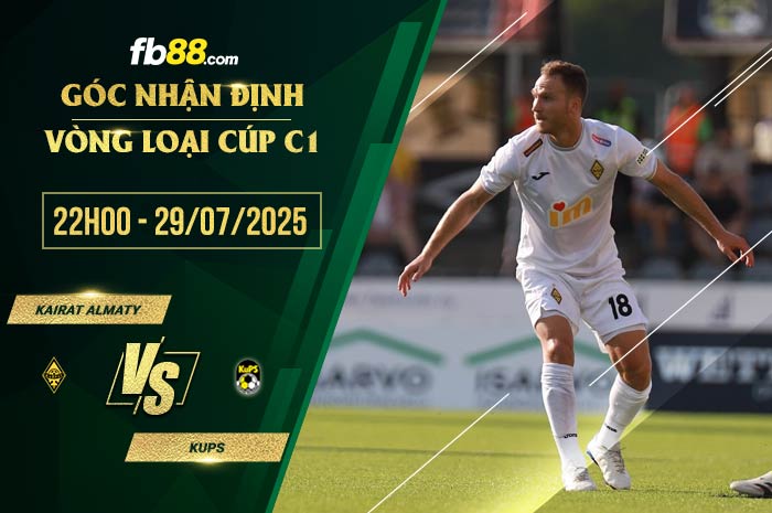 fb88-soi kèo Kairat Almaty vs KuPS
