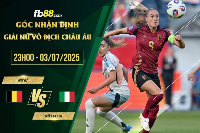 fb88-soi kèo Nữ Bỉ vs Nữ Italia