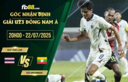 fb88-soi kèo U23 Thái Lan vs U23 Myanmar