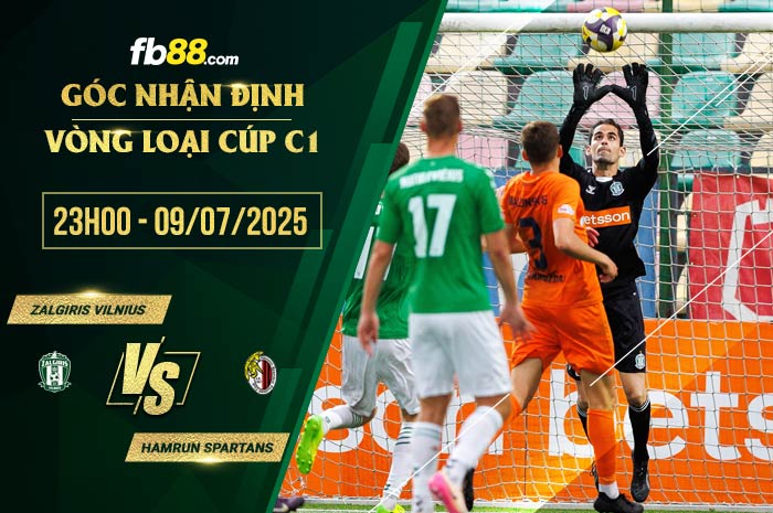 fb88-soi kèo Zalgiris Vilnius vs Hamrun Spartans