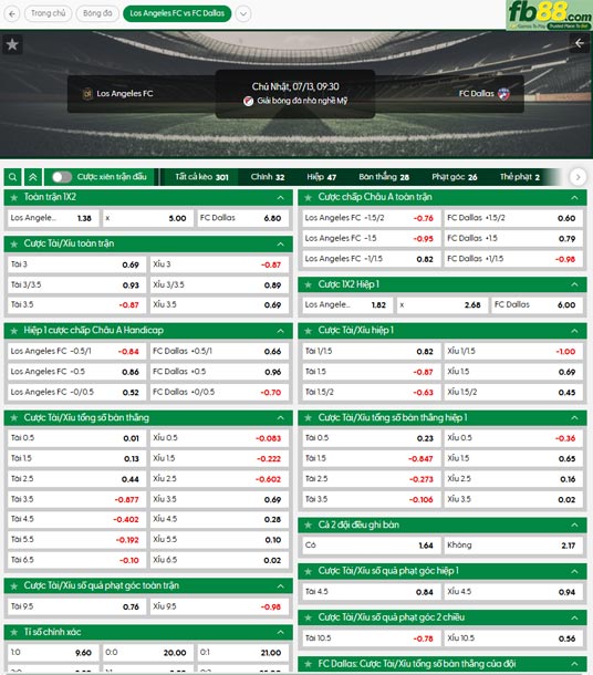 fb88-ty-le-tran-dau-Los-Angeles-vs-Dallas-13-07-2025