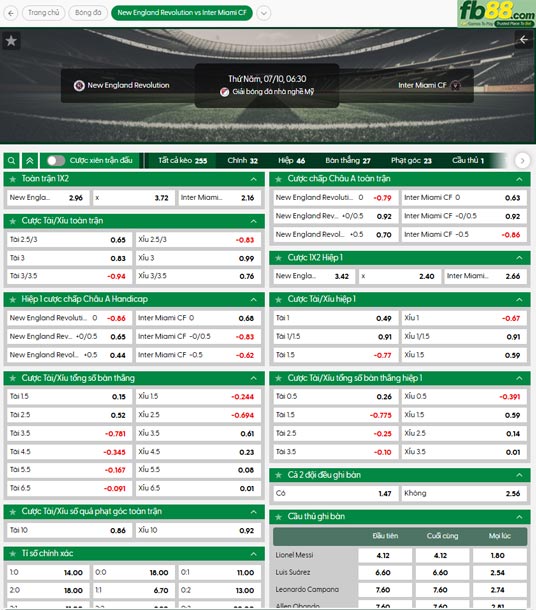 fb88-ty-le-tran-dau-Revolution-vs-Inter-Miami-10-07-2025