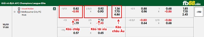 fb88-bảng kèo trận đấu Vissel Kobe vs Melbourne City