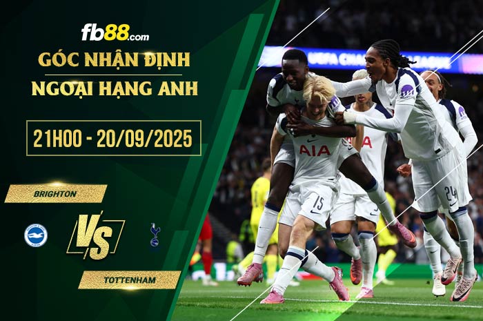 fb88-soi kèo Brighton vs Tottenham