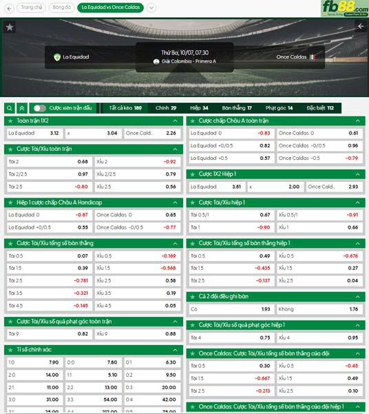 fb88-ty-le-tran-dau-La-Equidad-vs-Once-Caldas-07-10-2025