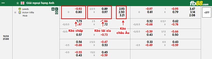 fb88-bảng kèo trận đấu Leeds vs Aston Villa