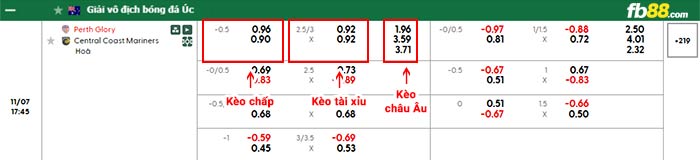 fb88-bảng kèo trận đấu Perth Glory vs Central Coast