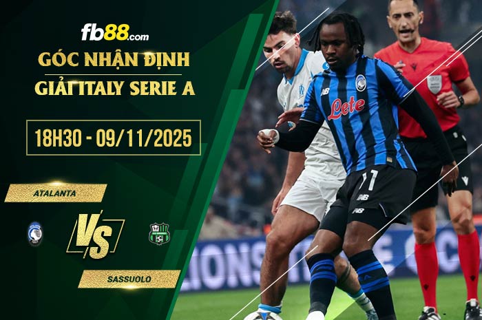 fb88-soi kèo Atalanta vs Sassuolo