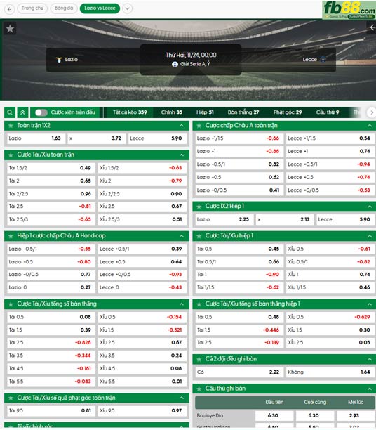 fb88-ty-le-tran-dau-Lazio-vs-Lecce-24-11-2025