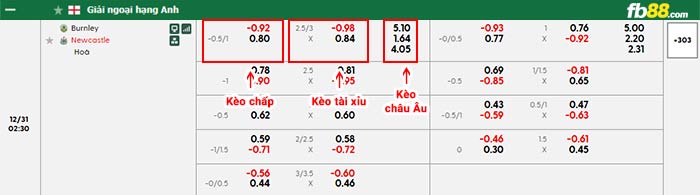 fb88-bảng kèo trận đấu Burnley vs Newcastle