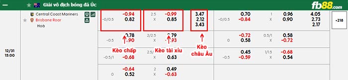 fb88-bảng kèo trận đấu Central Coast vs Brisbane Roar