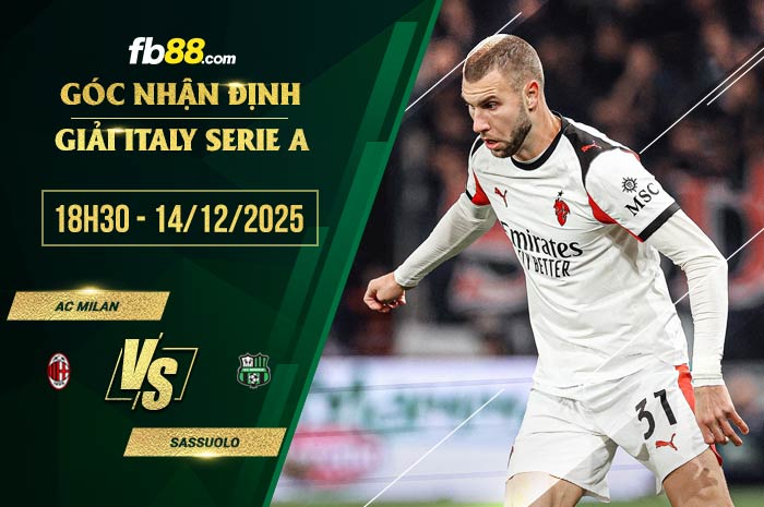 fb88-soi kèo AC Milan vs Sassuolo