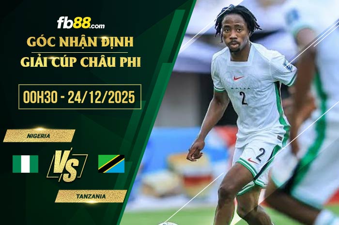 fb88-soi kèo Nigeria vs Tanzania