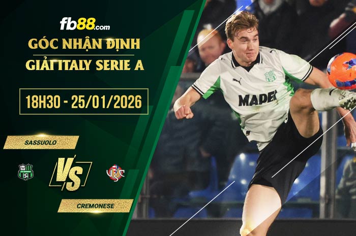 fb88-soi kèo Sassuolo vs Cremonese