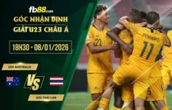 fb88-soi kèo U23 Australia vs U23 Thái Lan