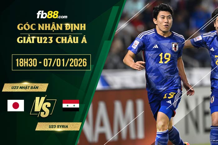 fb88-soi kèo U23 Nhật Bản vs U23 Syria