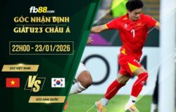 fb88-soi kèo U23 Việt Nam vs U23 Hàn Quốc
