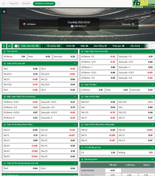 fb88-ty-le-tran-dau-AS-Roma-vs-Sassuolo-11-01-2026