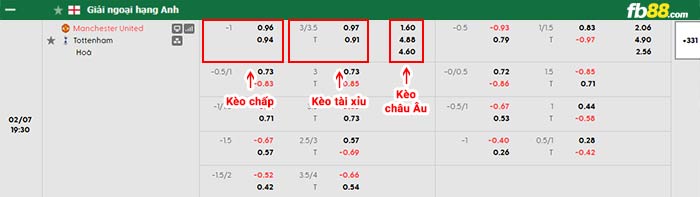 fb88-bảng kèo trận đấu Man Utd vs Tottenham