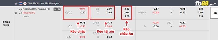 fb88-bảng kèo trận đấu Nakhon Ratchasima vs Rayong