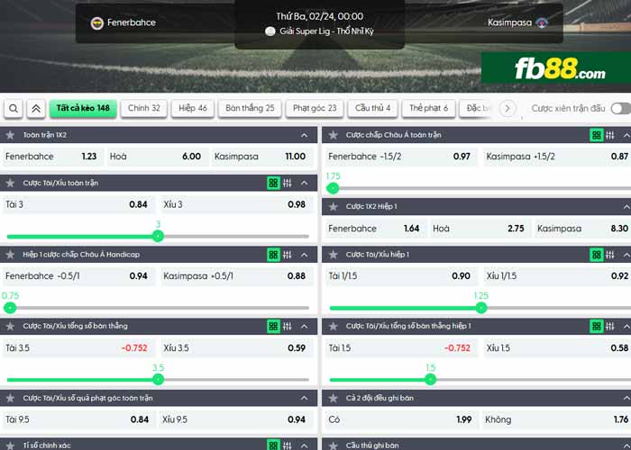 fb88-bảng kèo trận đấu Fenerbahce vs Kasimpasa