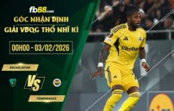 fb88-soi kèo Kocaelispor vs Fenerbahce